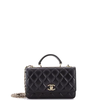 Chanel Trendy CC Top Handle Wallet on Chain Quilted Lambskin