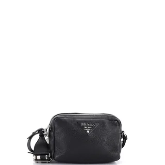 Prada Flou Camera Crossbody Bag Vitello Daino Small
